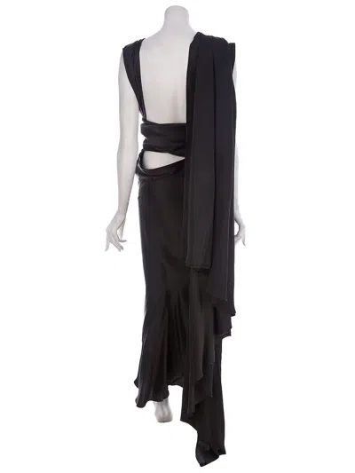 Haider Ackermann Convertible Neck Drape Dress In Black