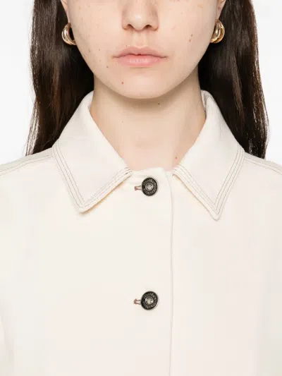 Max Mara Nettare Denim Jacket In Neutral