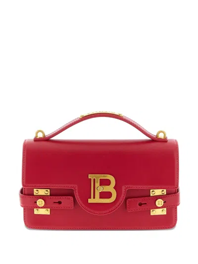 Balmain B Buzz 24 Crossbody Bag Top Handle In Red
