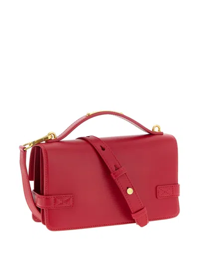 Balmain B Buzz 24 Crossbody Bag Top Handle In Red