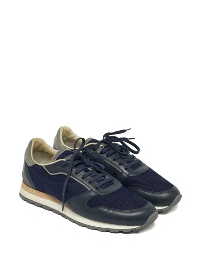 Pre-owned Brunello Cucinelli Panelled Sneakers In Blue