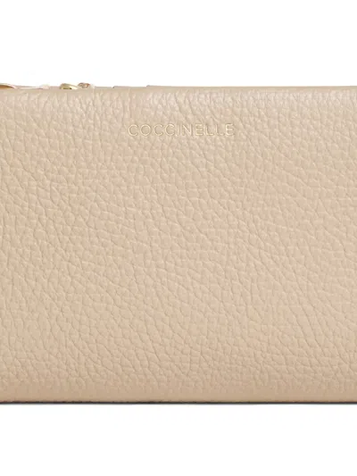 Coccinelle Press-stud-fastening Wallet In Neutral