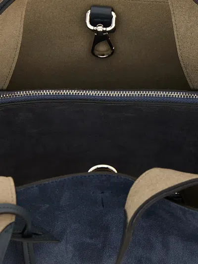 Tod's Apa Small Suede Tote Bag In Blue