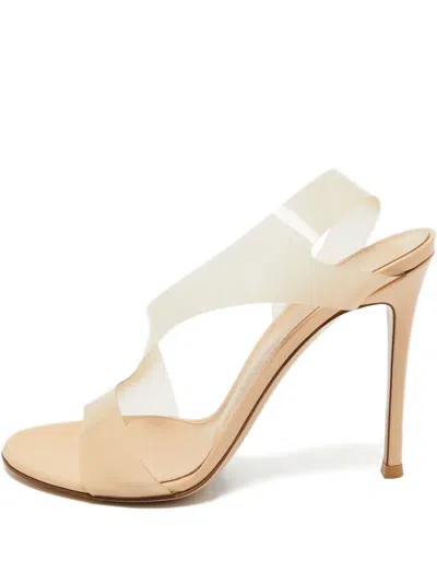 Pre-owned Gianvito Rossi Metropolis Sling-backs Sandals In White