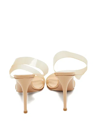 Pre-owned Gianvito Rossi Metropolis Sling-backs Sandals In White