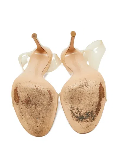 Pre-owned Gianvito Rossi Metropolis Sling-backs Sandals In White