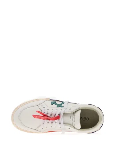 Off-white Vulcanized Leather Sneakers In White