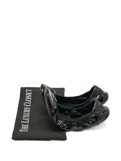 Pre-owned Prada Patent Leather Ballet Flats In Black