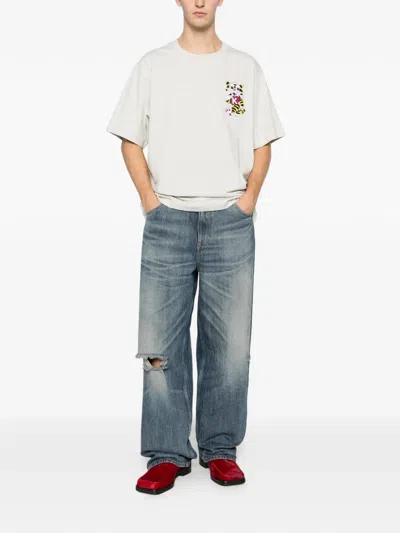 Kenzo Embroidered T-shirt In White