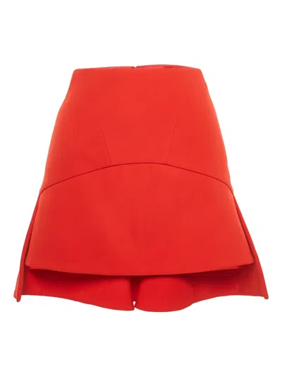 Pre-owned Givenchy Wool Mini Skirt In Red