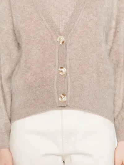 Gotha V-neck Buttoned Cardigan In Neutral