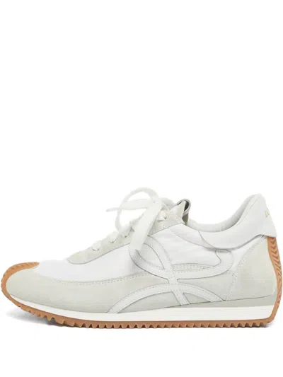 Pre-owned Loewe Flow Sneakers In White