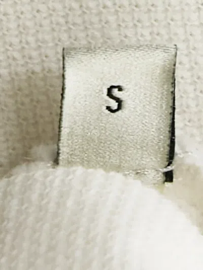 Pre-owned Gucci Embroidery Ribbed Collar Polo Shirt In White