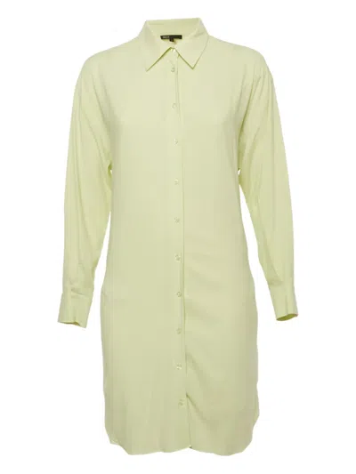 Pre-owned Maje Layered Button Mini Dress In Green