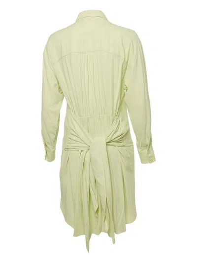 Pre-owned Maje Layered Button Mini Dress In Green