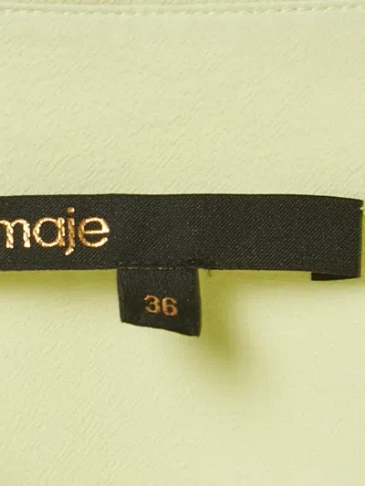 Pre-owned Maje Layered Button Mini Dress In Green