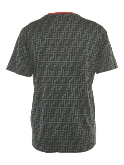 Pre-owned Fendi Logo-print T-shirt In Green
