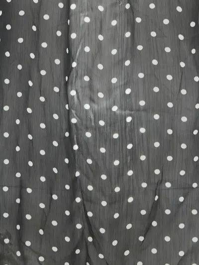 Pre-owned Polo Ralph Lauren Vintage Polka Dot Georgette Blouse In Black