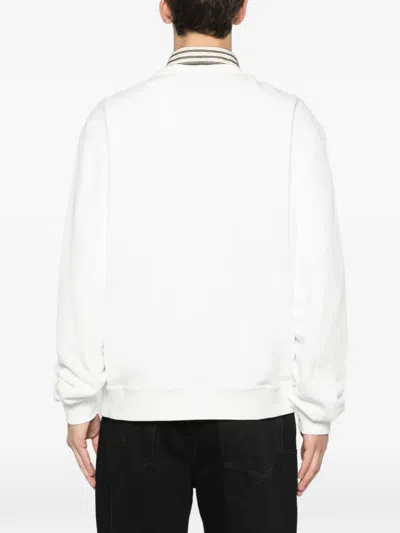Kenzo Floral-logo Print Sweatshirt In White