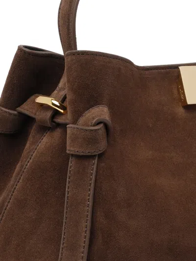 Yuzefi Suede Clutch Bag In Brown