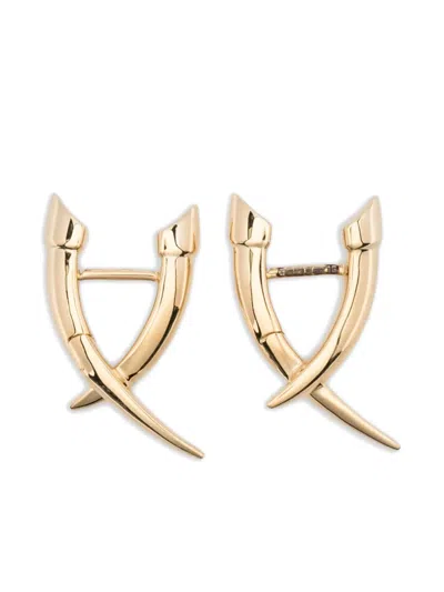 Shaun Leane Sabre Crossover Earrings In Gold