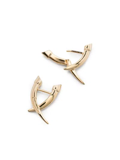 Shaun Leane Sabre Crossover Earrings In Gold