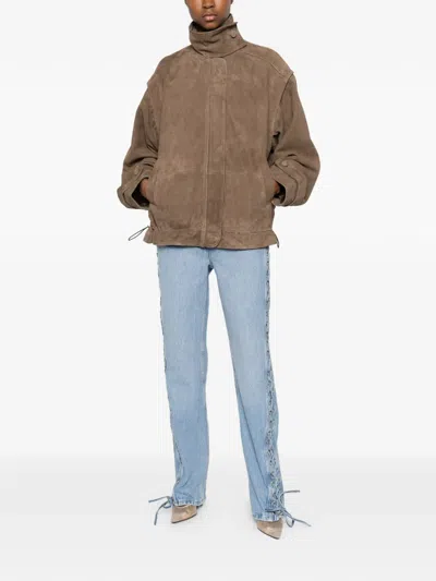 Rotate Birger Christensen Womens Vintage Blue Rotta Laced Denim Jeans In Blue