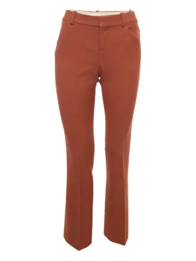 Pre-owned Chloé Straight-leg Trousers In Orange