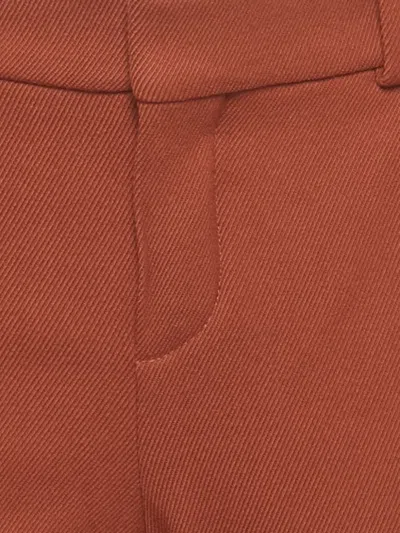 Pre-owned Chloé Straight-leg Trousers In Orange
