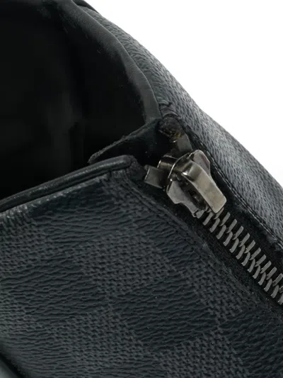 Pre-owned Louis Vuitton Damier Graphite High-top Sneakers In Black