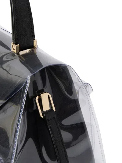 Valextra Mini Iside Flap Raincoat In Black