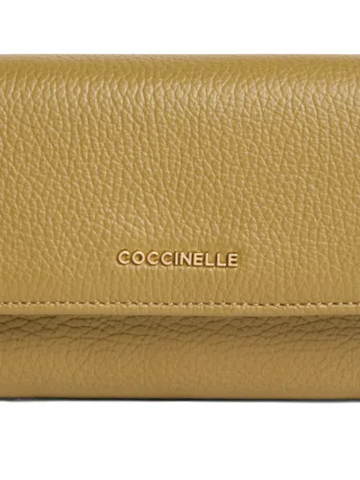 Coccinelle Press-stud-fastening Wallet In Green