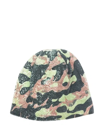 Who Decides War Flame Camouflage Embroidered Beanie Hat In Multi