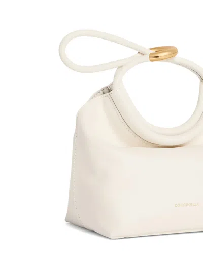 Coccinelle Mini Finn Shoulder Bag In White