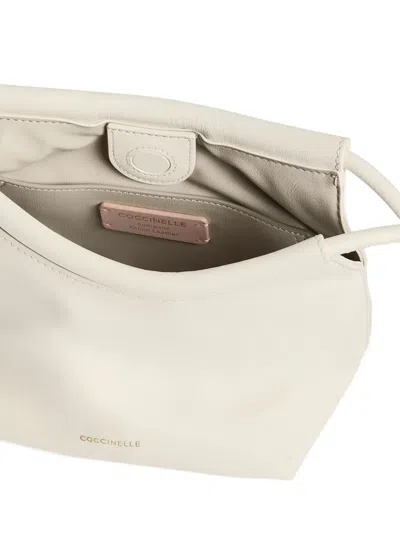 Coccinelle Mini Finn Shoulder Bag In White
