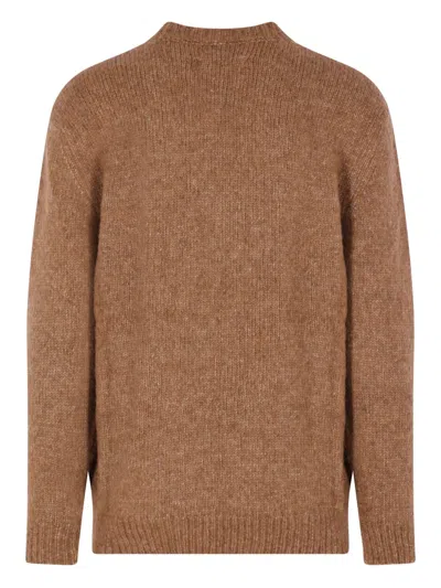 Monitaly Crew-neck Sweater In Brown