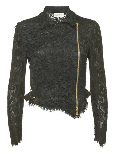 Pre-owned Pucci Lace Zip Jacket In Black