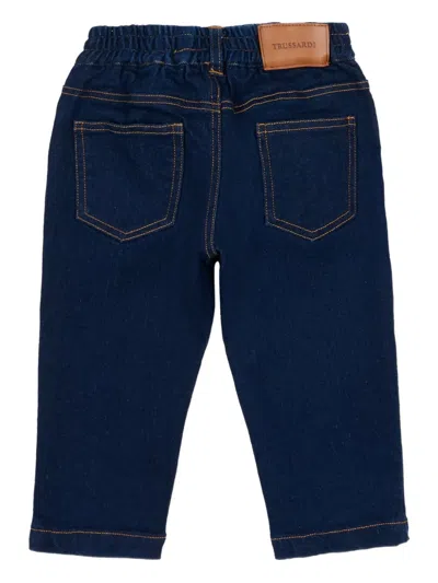 Trussardi Junior Elasticated Jeans In Blue