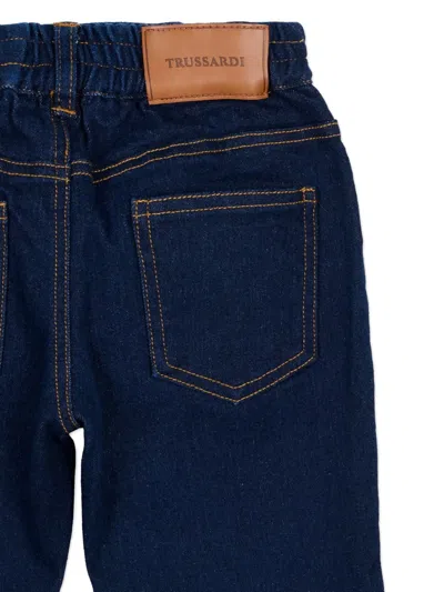 Trussardi Junior Elasticated Jeans In Blue