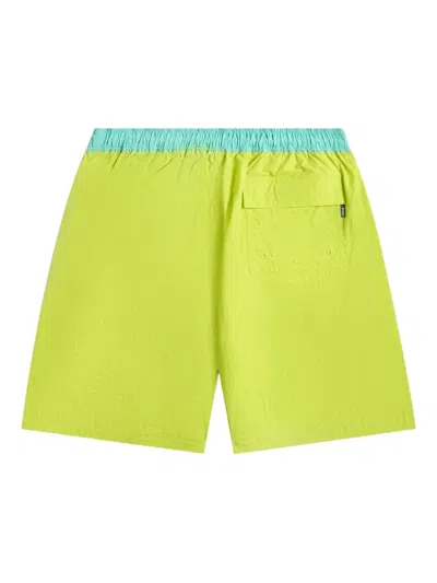 Awake Ny Colour-block Swim Shorts In Green