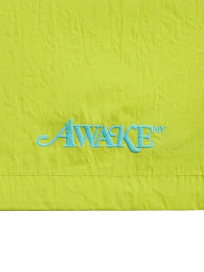 Awake Ny Colour-block Swim Shorts In Green