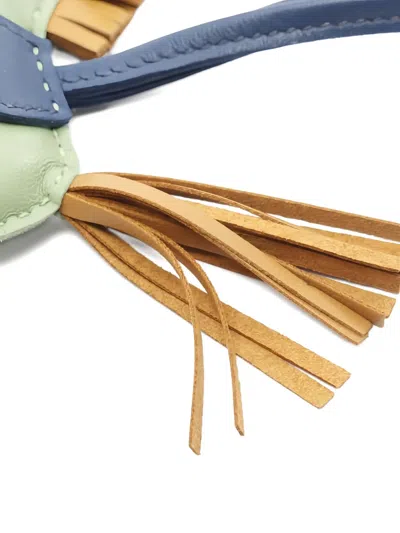 Pre-owned Hermes 2022 Pm Rodeo Horse-shape Fringe Bag Charm In Green