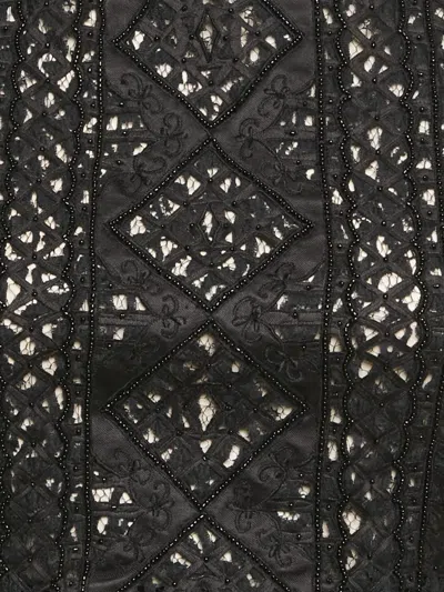 Pre-owned Maje Zip-fastening Midi Dress In Black