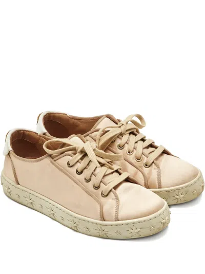 Pre-owned Aquazzura Star-embellished Sneakers In Neutral