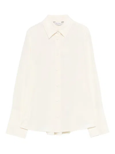 Max Mara Point-collar Shirt In Neutral