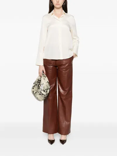 Max Mara Point-collar Shirt In Neutral
