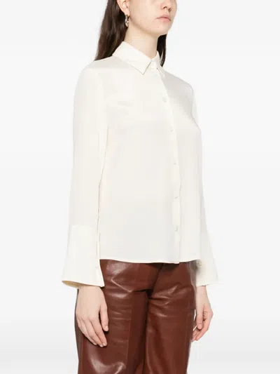 Max Mara Point-collar Shirt In Neutral