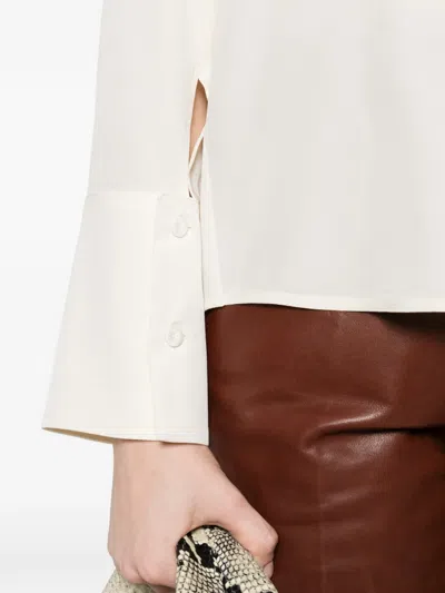 Max Mara Point-collar Shirt In Neutral