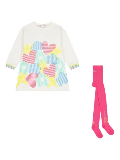 Agatha Ruiz De La Prada Heart-print Dress Set (set Of Two) In White