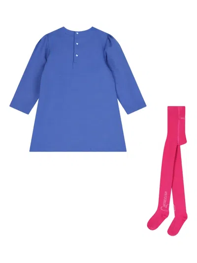 Agatha Ruiz De La Prada Bow-detail Dress Set (set Of Two) In Blue